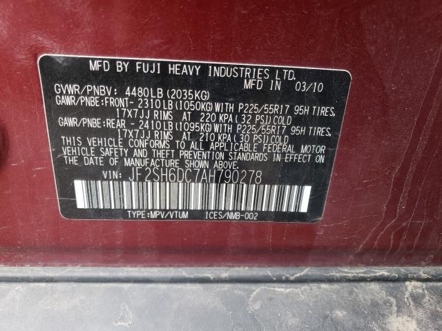 Photo 9 VIN: JF2SH6DC7AH790278 - SUBARU FORESTER 2 