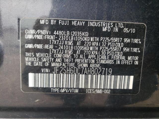 Photo 12 VIN: JF2SH6DC7AH802719 - SUBARU FORESTER 2 