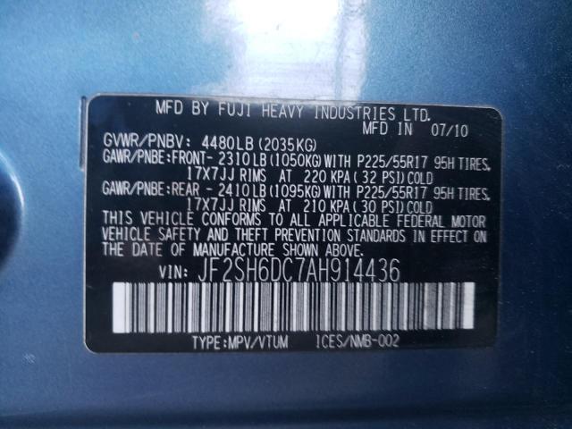 Photo 11 VIN: JF2SH6DC7AH914436 - SUBARU FORESTER 