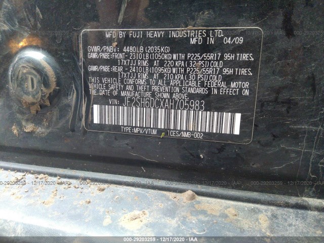 Photo 8 VIN: JF2SH6DCXAH705983 - SUBARU FORESTER 