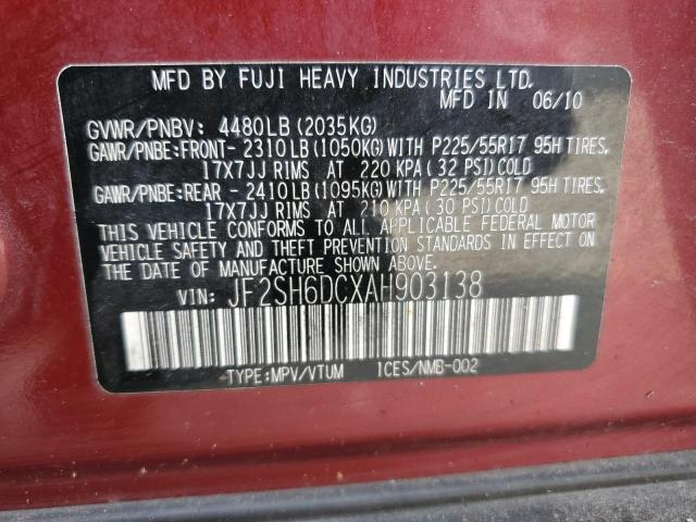 Photo 12 VIN: JF2SH6DCXAH903138 - SUBARU FORESTER 2 