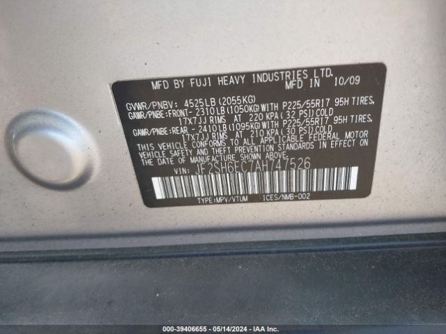 Photo 8 VIN: JF2SH6EC7AH747526 - SUBARU FORESTER 