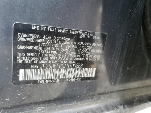 Photo 12 VIN: JF2SH6FC0AH700868 - SUBARU FORESTER 2 