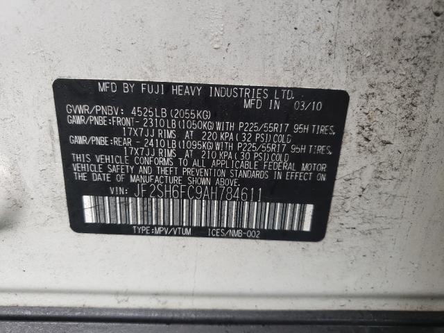 Photo 9 VIN: JF2SH6FC9AH784611 - SUBARU FORESTER 2 