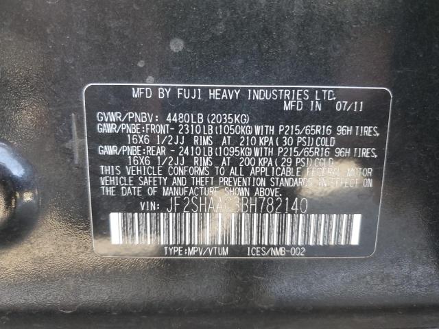 Photo 12 VIN: JF2SHAAC3BH782140 - SUBARU FORESTER 2 