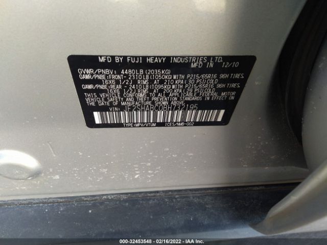 Photo 8 VIN: JF2SHABC0BH732195 - SUBARU FORESTER 