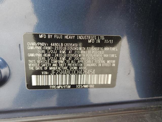 Photo 12 VIN: JF2SHABC0CH426454 - SUBARU FORESTER 2 