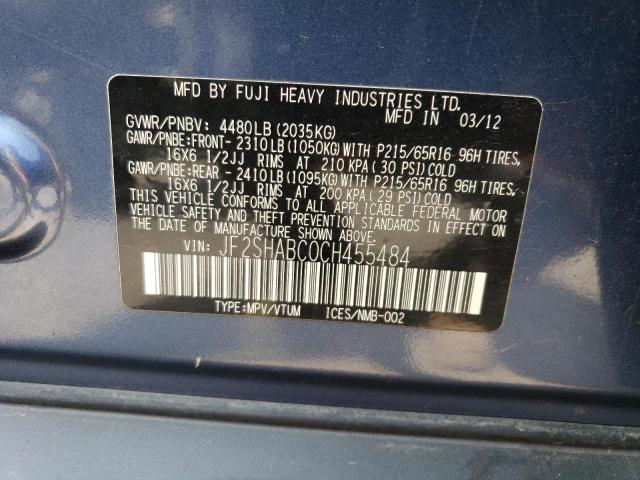 Photo 13 VIN: JF2SHABC0CH455484 - SUBARU FORESTER 2 