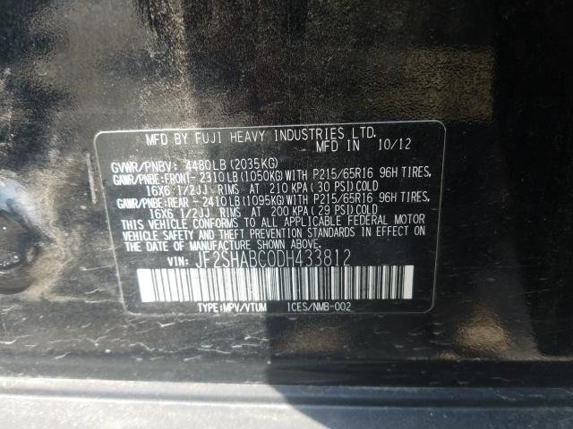 Photo 9 VIN: JF2SHABC0DH433812 - SUBARU FORESTER 2 