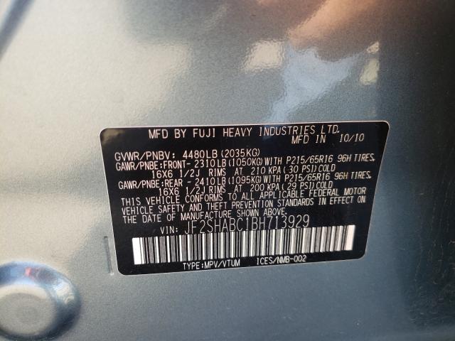 Photo 9 VIN: JF2SHABC1BH713929 - SUBARU FORESTER 2 