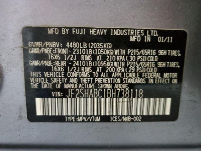 Photo 11 VIN: JF2SHABC1BH738118 - SUBARU FORESTER 2 