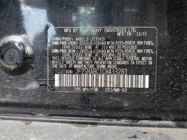 Photo 12 VIN: JF2SHABC1CH433283 - SUBARU FORESTER 2 