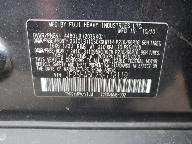 Photo 11 VIN: JF2SHABC2BH718119 - SUBARU FORESTER 2 