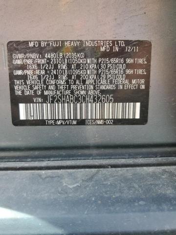 Photo 12 VIN: JF2SHABC3CH432605 - SUBARU FORESTER 2 