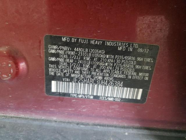 Photo 11 VIN: JF2SHABC3DH426384 - SUBARU FORESTER 2 