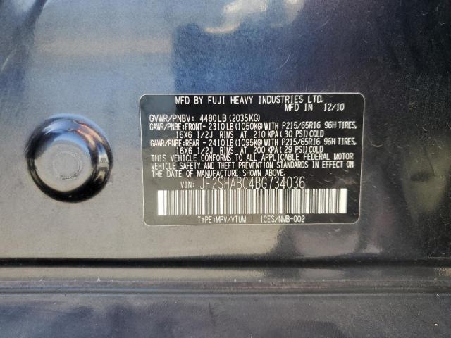 Photo 11 VIN: JF2SHABC4BG734036 - SUBARU FORESTER 2 