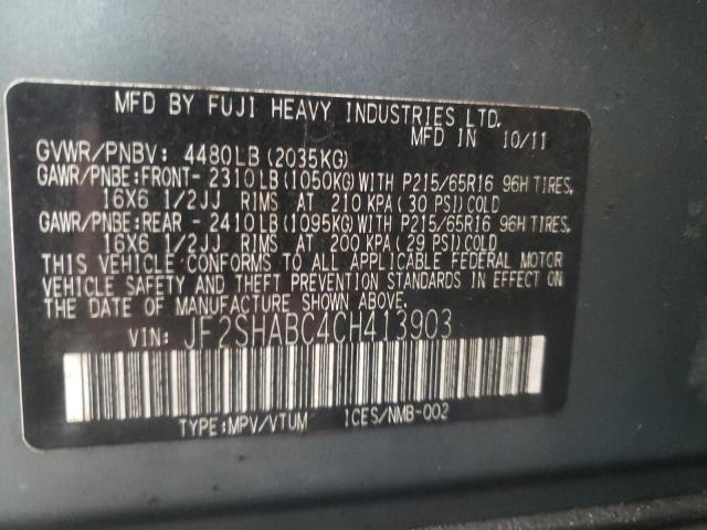 Photo 9 VIN: JF2SHABC4CH413903 - SUBARU FORESTER 2 