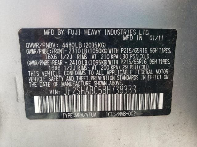 Photo 13 VIN: JF2SHABC5BH738333 - SUBARU FORESTER 