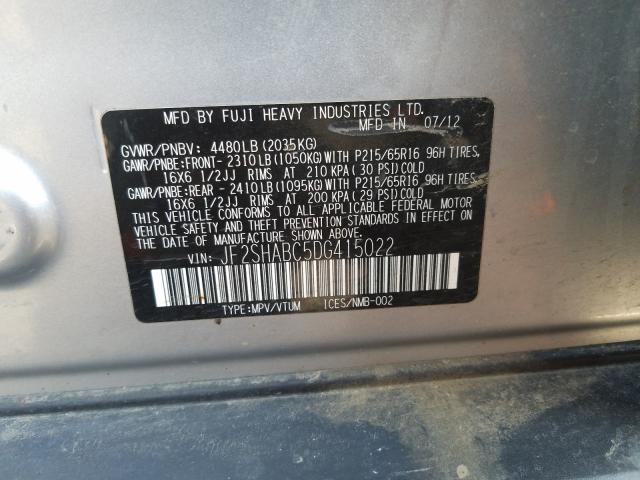 Photo 9 VIN: JF2SHABC5DG415022 - SUBARU FORESTER 2 