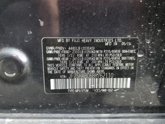 Photo 9 VIN: JF2SHABC6BH762110 - SUBARU FORESTER 2 