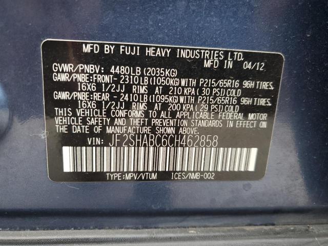 Photo 12 VIN: JF2SHABC6CH462858 - SUBARU FORESTER 2 