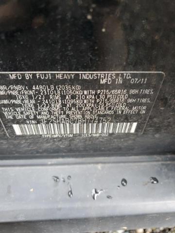 Photo 11 VIN: JF2SHABC7BH774752 - SUBARU FORESTER 