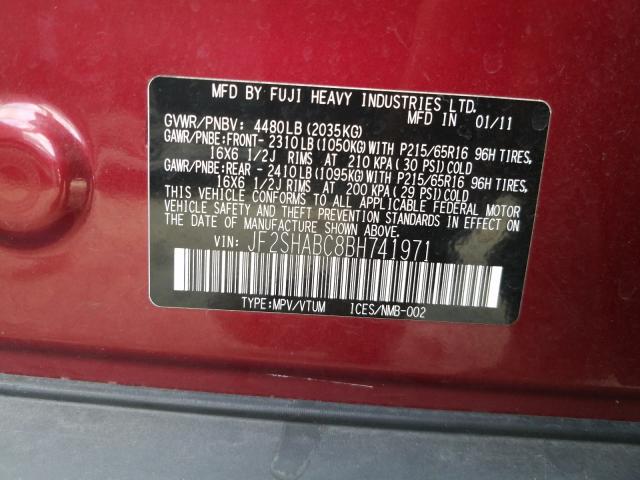 Photo 9 VIN: JF2SHABC8BH741971 - SUBARU FORESTER 2 