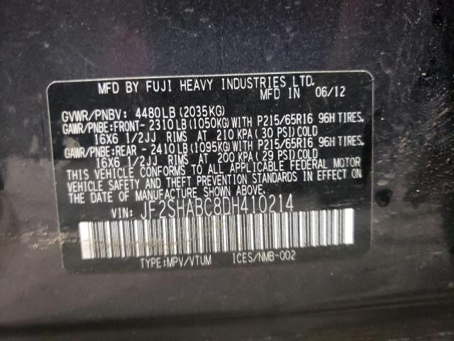 Photo 11 VIN: JF2SHABC8DH410214 - SUBARU FORESTER 2 