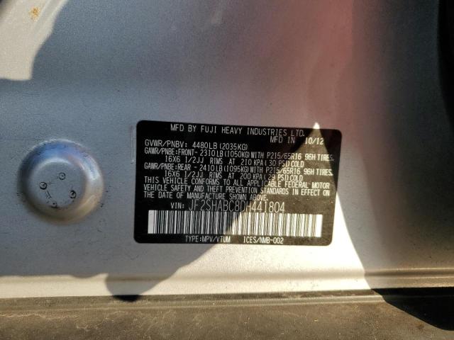 Photo 12 VIN: JF2SHABC8DH441804 - SUBARU FORESTER 