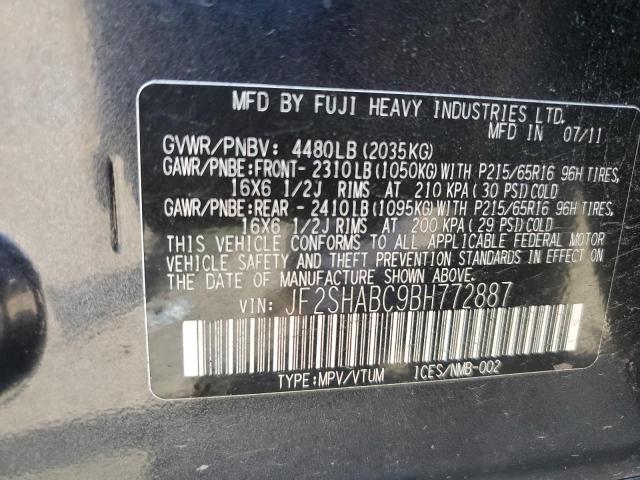 Photo 12 VIN: JF2SHABC9BH772887 - SUBARU FORESTER 2 