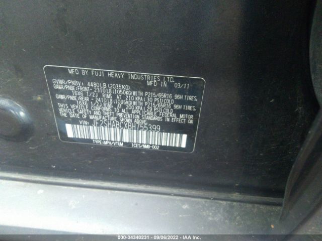 Photo 8 VIN: JF2SHABCXBH755399 - SUBARU FORESTER 