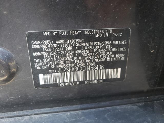 Photo 9 VIN: JF2SHABCXCH468436 - SUBARU FORESTER 2 