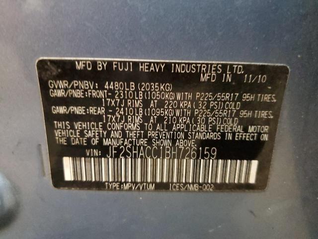 Photo 11 VIN: JF2SHACC1BH726159 - SUBARU FORESTER 