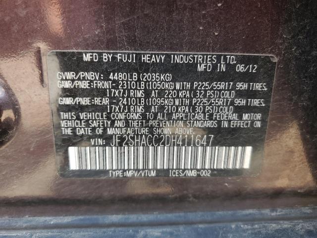 Photo 12 VIN: JF2SHACC2DH411647 - SUBARU FORESTER 