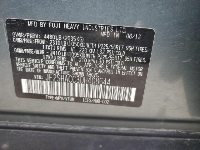 Photo 12 VIN: JF2SHACC3DH408644 - SUBARU FORESTER 