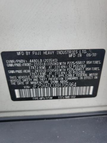 Photo 11 VIN: JF2SHADC0BH705964 - SUBARU FORESTER 