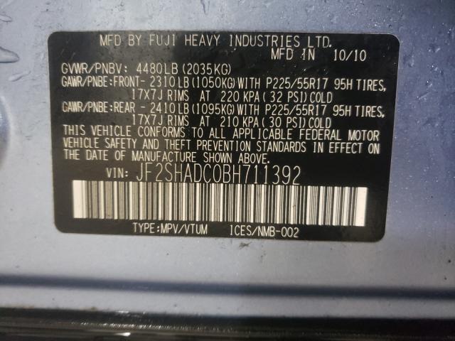 Photo 9 VIN: JF2SHADC0BH711392 - SUBARU FORESTER 2 