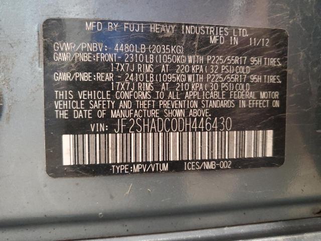 Photo 12 VIN: JF2SHADC0DH446430 - SUBARU FORESTER 