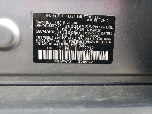 Photo 12 VIN: JF2SHADC1BH702202 - SUBARU FORESTER 2 