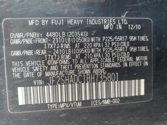 Photo 9 VIN: JF2SHADC1BH735801 - SUBARU FORESTER 2 