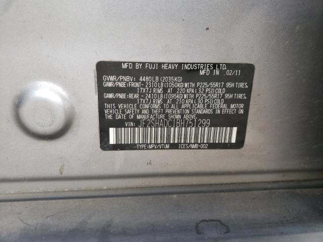 Photo 9 VIN: JF2SHADC1BH751299 - SUBARU FORESTER 2 