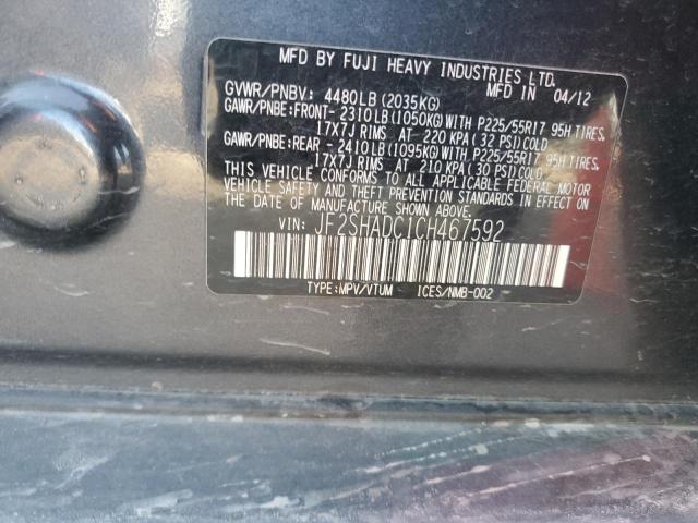 Photo 12 VIN: JF2SHADC1CH467592 - SUBARU FORESTER 2 