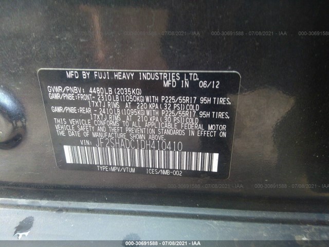 Photo 8 VIN: JF2SHADC1DH410410 - SUBARU FORESTER 