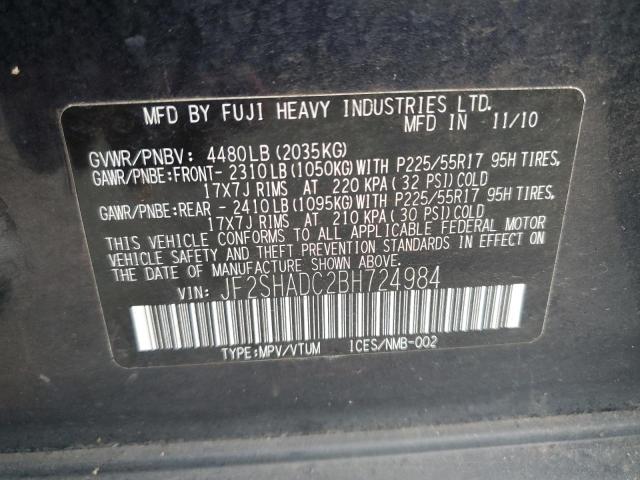 Photo 11 VIN: JF2SHADC2BH724984 - SUBARU FORESTER 2 