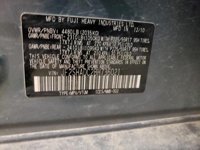 Photo 11 VIN: JF2SHADC2BH736021 - SUBARU FORESTER 2 