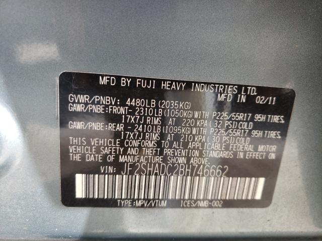 Photo 9 VIN: JF2SHADC2BH746662 - SUBARU FORESTER 2 