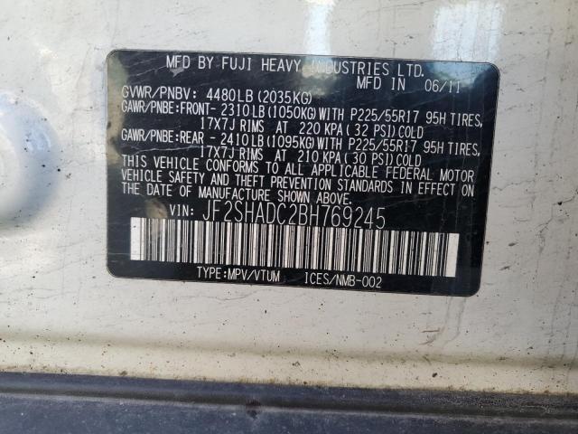 Photo 11 VIN: JF2SHADC2BH769245 - SUBARU FORESTER 2 