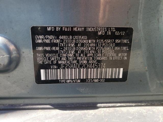 Photo 11 VIN: JF2SHADC2CH445374 - SUBARU FORESTER 2 