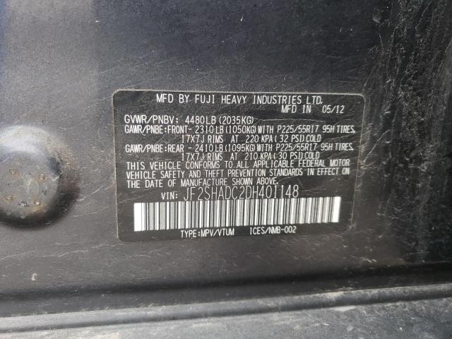 Photo 12 VIN: JF2SHADC2DH401148 - SUBARU FORESTER 2 