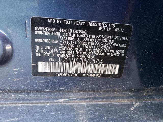 Photo 9 VIN: JF2SHADC2DH428754 - SUBARU FORESTER 2 